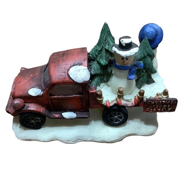 Snowmen Country Old Truck Jubilee Giftware 5" x 3.5" Christmas Trees For Sale - Picture 5 of 5
